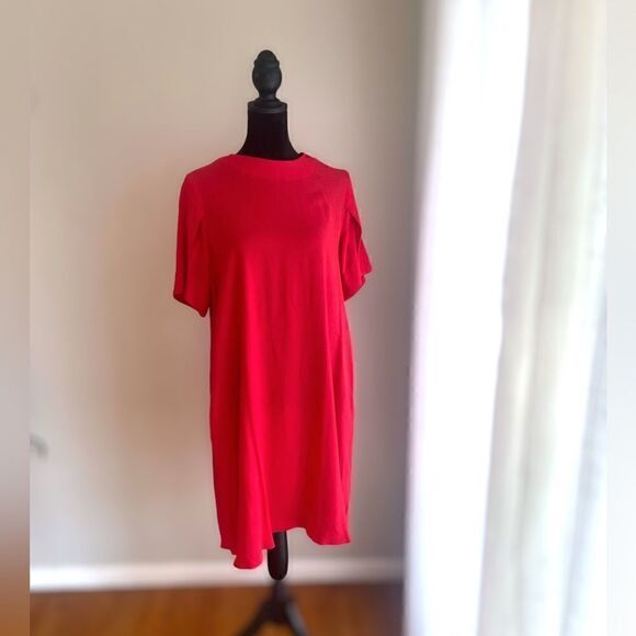 Red mini Swing Babydoll dress & OTHER STORIES size  4 - Picture 4 of 16